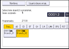 Ilustración de la pantalla del panel de mandos