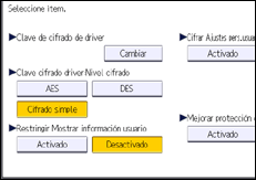 Ilustración de la pantalla del panel de mandos