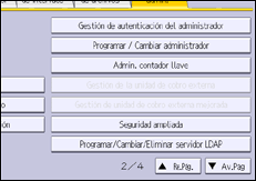 Ilustración de la pantalla del panel de mandos