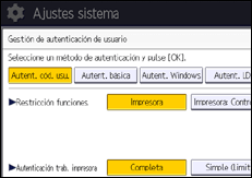 Ilustración de la pantalla del panel de mandos