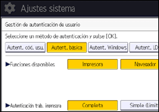 Ilustración de la pantalla del panel de mandos
