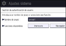 Ilustración de la pantalla del panel de mandos