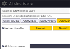 Ilustración de la pantalla del panel de mandos