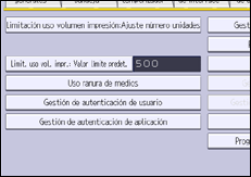 Ilustración de la pantalla del panel de mandos