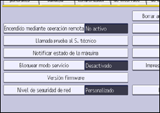 Ilustración de la pantalla del panel de mandos