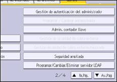 Ilustración de la pantalla del panel de mandos