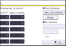 Illustration de l'écran du panneau de commande