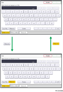 Illustration des touches