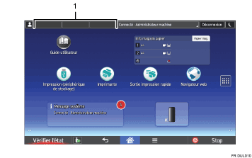 Illustration numérotée du panneau de commande