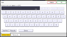 Illustration de l'écran du panneau de commande