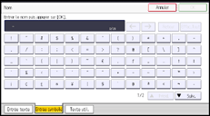 Illustration de l'écran du panneau de commande
