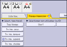Illustration de l'écran du panneau de commande
