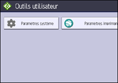 Illustration de l'écran du panneau de commande
