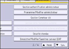 Illustration de l'écran du panneau de commande