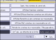 Illustration de l'écran du panneau de commande