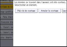 Illustration de l'écran du panneau de commande