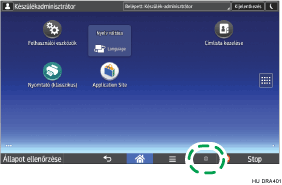 A kezelőpanel ismertetése