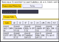 A kezelőpanel ismertetése