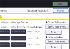 A kezelőpanel ismertetése