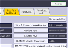 A kezelőpanel ismertetése