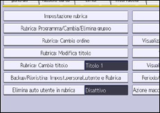Illustrazione della schermata sul pannello di controllo