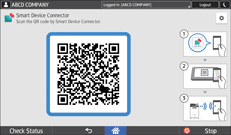 Illustrazione della schermata sul pannello di controllo
