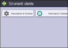 Illustrazione della schermata sul pannello di controllo