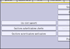 Illustrazione della schermata sul pannello di controllo