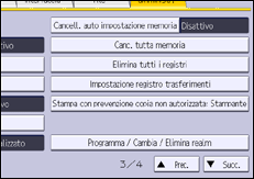 Illustrazione della schermata sul pannello di controllo