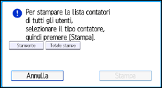 Illustrazione della schermata sul pannello di controllo