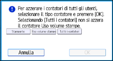 Illustrazione della schermata sul pannello di controllo
