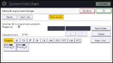 Afbeelding van bedieningspaneel