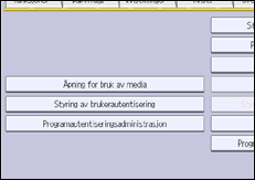 Illustrasjon av betjeningspanelet