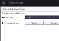 Illustrasjon av betjeningspanelet