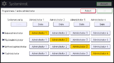 Illustrasjon av betjeningspanelet