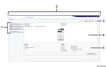 Illustrasjon av nettleserskjermbilde med nummerert bildetekst