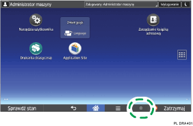 Ilustracja ekranu panela operacyjnego