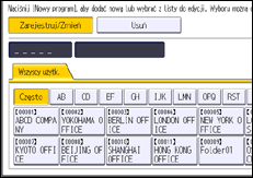 Ilustracja ekranu panela operacyjnego