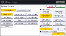 Ilustracja ekranu panela operacyjnego