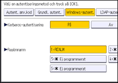 Bild av användarpanelens skärm