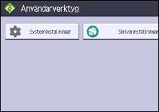 Bild av användarpanelens skärm