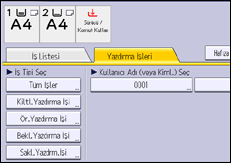 İşlem paneli ekran çizimi