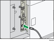 illustration of connecting the USB interface cable