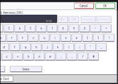 Operation panel screen illustration