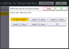 Operation panel screen illustration