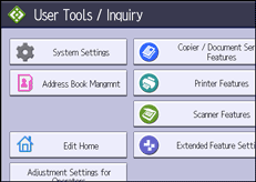 Operation panel screen illustration