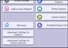 Operation panel screen illustration