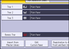 Operation panel screen illustration