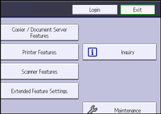 Operation panel screen illustration