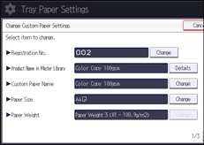 Operation panel screen illustration